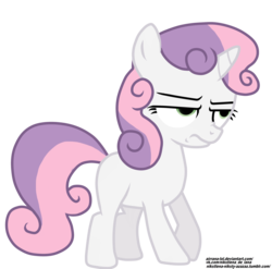 Size: 2522x2495 | Tagged: safe, artist:airrana-lol, sweetie belle, g4, female, grumpy, high res, simple background, solo, transparent background, vector