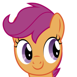 Size: 5000x5000 | Tagged: safe, artist:rainbowderp98, scootaloo, pegasus, pony, g4, absurd resolution, bust, cute, cutealoo, female, filly, foal, simple background, smiling, solo, transparent background, vector