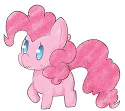 Size: 799x709 | Tagged: safe, artist:pegacornss, pinkie pie, g4, :3, cute, diapinkes, female, ponk, raised hoof, simple background, smiling, solo, white background
