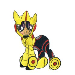 Size: 1024x1015 | Tagged: safe, artist:happycupcake11, big hero 6, gogo tomago, ponified