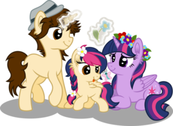 Size: 10323x7500 | Tagged: safe, artist:lailyren, artist:mactavish1996, twilight sparkle, oc, oc:mayday parker sparkle, alicorn, butterfly, pony, g4, absurd resolution, blank flank, braid, crossover shipping, cute, female, filly, flower, magic, male, mare, offspring, parent:peter parker, parent:twilight sparkle, parents:spidertwi, peter parker, ponified, simple background, spider-man, spiders and magic ii: eleven months, spiders and magic iii: days of friendship past, spiders and magic: rise of spider-mane, spidertwi, transparent background, twilight sparkle (alicorn), vector