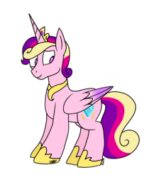 Size: 931x1109 | Tagged: safe, artist:quincydragon, princess cadance, alicorn, pony, g4, jewelry, male, prince bolero, regalia, rule 63, simple background, solo, stallion, transparent background