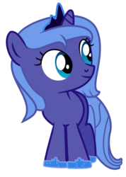 Size: 753x1060 | Tagged: safe, artist:sintakhra, princess luna, alicorn, pony, g4, cute, female, filly, foal, solo, woona