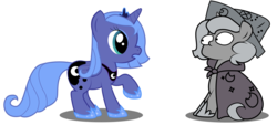 Size: 1333x600 | Tagged: safe, artist:replaymasteroftime, princess luna, alicorn, pony, g4, cape, cartographer's cap, clothes, female, filly, hat, mare, self ponidox, woona, woonoggles, younger