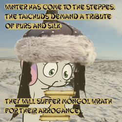 Size: 500x499 | Tagged: safe, sweetie belle, g4, exploitable meme, meme, mongol, solo, sweetie khan, sweetie's note meme