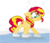 Size: 800x684 | Tagged: safe, artist:seahawk270, sunset shimmer, pony, unicorn, g4, season 1, winter wrap up, character swap, circling stars, derp, dizzy, female, ice, ice skates, ice skating, mare, newbie artist training grounds, simple background, skates, smiling, solo, stars, transparent background, vector, wavy mouth
