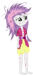 Size: 1597x3665 | Tagged: safe, artist:ex-machinart, sweetie belle, human, equestria girls, g4, abuse, barefoot, black eye, blood, clothes, crying, cut, feet, female, messy hair, simple background, solo, sweetiebuse, torn clothes, transparent background, vector