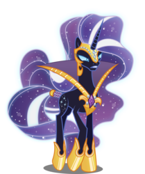 Size: 5012x6000 | Tagged: safe, artist:xebck, idw, nightmare rarity, pony, unicorn, g4, absurd resolution, armor, female, idw showified, mare, simple background, solo, transparent background, unconvincing armor, vector