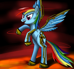 Size: 5850x5400 | Tagged: safe, artist:raptorah1z, artist:raptorpwn3, rainbow dash, pony, g4, absurd resolution, female, solo