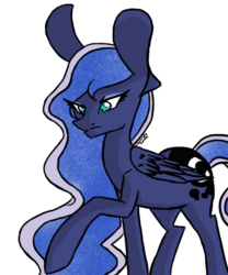 Size: 498x600 | Tagged: safe, artist:taligintou, princess luna, pony, g4, female, solo