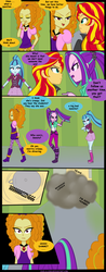 Size: 871x2222 | Tagged: safe, artist:jacky-bunny, adagio dazzle, aria blaze, sonata dusk, sunset shimmer, equestria girls, g4, my little pony equestria girls: rainbow rocks, comic, magic of the sirens, oh crap, the dazzlings