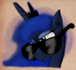 Size: 800x747 | Tagged: safe, artist:hewison, princess luna, pony, g4, female, solo, sunglasses