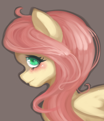 Size: 900x1050 | Tagged: dead source, safe, artist:misukitty, fluttershy, pony, g4, bust, female, looking at you, mare, portrait, solo