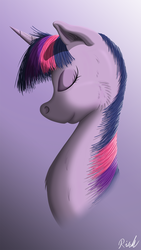 Size: 1080x1920 | Tagged: safe, artist:bcrich40, twilight sparkle, g4, eyes closed, female, fluffy, portrait, solo