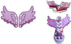 Size: 903x568 | Tagged: safe, twilight sparkle, alicorn, pony, g4, clothes, converse, female, mare, merchandise, shoes, twilight sparkle (alicorn), wings