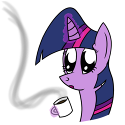 Size: 2000x2000 | Tagged: safe, artist:ronyb, twilight sparkle, pony, g4, female, high res, hot chocolate, solo