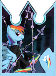 Size: 371x504 | Tagged: safe, artist:shadowtsuki12, rainbow dash, g4, disney, kingdom hearts, xaldin