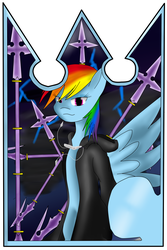 Size: 2000x3000 | Tagged: safe, artist:shadowtsuki12, rainbow dash, g4, disney, high res, kingdom hearts, xaldin