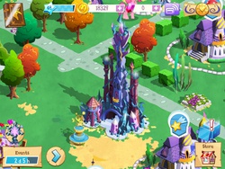 Size: 1024x768 | Tagged: safe, gameloft, king sombra, pinkie pie, twilight sparkle, g4, crystal castle, mobile game