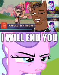 Size: 600x769 | Tagged: safe, diamond tiara, sunset shimmer, sweetie belle, twilight sparkle, equestria girls, g4, absolutely disgusting, exploitable meme, i will end you, meme, the meme that never ends, xzibit, yo dawg