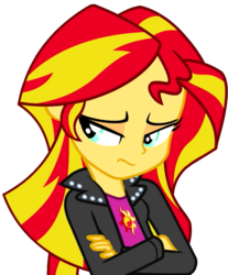 Size: 597x720 | Tagged: safe, artist:ravecrocker, edit, edited screencap, screencap, sunset shimmer, equestria girls, g4, my little pony equestria girls: rainbow rocks, female, sad, solo, sunsad shimmer