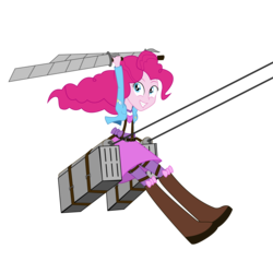 Size: 4000x4000 | Tagged: safe, artist:amante56, pinkie pie, equestria girls, g4, attack on titan, crossover, female, solo