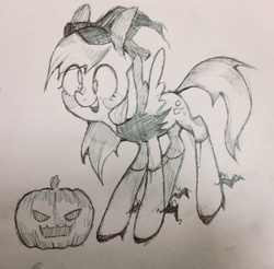 Size: 2344x2307 | Tagged: safe, artist:zaininn, derpy hooves, pegasus, pony, g4, female, high res, mare, monochrome, pixiv, solo, traditional art