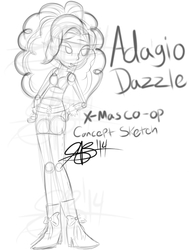 Size: 655x865 | Tagged: safe, artist:xxxsketchbookxxx, adagio dazzle, equestria girls, g4, sketch