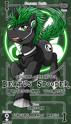 Size: 800x1399 | Tagged: safe, artist:vavacung, oc, oc only, pony, unicorn, commission, male, pactio card, solo, stallion
