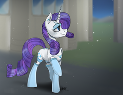 Size: 1822x1410 | Tagged: safe, artist:thevixvix, rarity, g4, clothes, female, jewelry, socks, solo