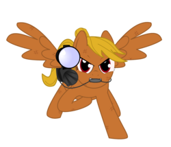 Size: 1400x1200 | Tagged: safe, artist:salted pingas, oc, oc only, oc:healthy skies, pegasus, pony, fallout equestria, fallout equestria: sweet child of mine, angry, battle saddle, beaten up, female, gun, hooves, looking at you, mare, optical sight, pregnant, rifle, simple background, sniper rifle, solo, spread wings, transparent background, weapon, wings