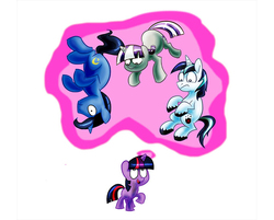 Size: 685x552 | Tagged: safe, artist:nukilik, night light, shining armor, twilight sparkle, twilight velvet, pony, unicorn, g4, brother, brother and sister, family, father and child, father and daughter, father and son, female, filly, filly twilight sparkle, glowing, glowing horn, horn, magic, male, mare, mother and child, mother and daughter, mother and son, newbie artist training grounds, siblings, simple background, sister, stallion, unicorn twilight, white background, younger