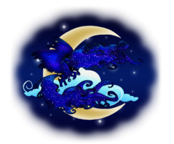 Size: 2300x1900 | Tagged: safe, artist:macalaniaa, princess luna, g4, cloud, female, moon, simple background, solo, transparent background