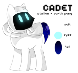 Size: 1798x1697 | Tagged: safe, artist:voraire, oc, oc only, oc:cadet, earth pony, pony, astronaut, reference sheet, solo, spacesuit