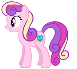 Size: 644x580 | Tagged: safe, artist:stinkek, color edit, bon bon, princess cadance, sweetie drops, earth pony, pony, g4, female, mare, palette swap, recolor, simple background, solo, transparent background