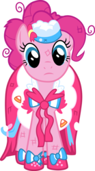 Size: 768x1382 | Tagged: safe, artist:tourniquetmuffin, pinkie pie, earth pony, pony, g4, the best night ever, clothes, clothing damage, dress, female, gala dress, messy mane, scratches, simple background, solo, transparent background, vector