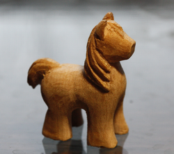 Size: 1500x1331 | Tagged: safe, artist:awadd, big macintosh, earth pony, pony, g4, carving, craft, male, solo, stallion, wip