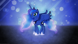 Size: 3840x2160 | Tagged: safe, artist:game-beatx14, artist:theshadowstone, princess luna, g4, female, high res, solo, wallpaper, wallpaper edit