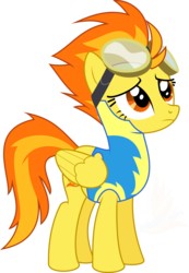 Size: 3000x4325 | Tagged: safe, artist:ruinedomega, spitfire, pegasus, pony, g4, academy, female, goggles, mare, show accurate, simple background, solo, transparent background, vector, wonderbolt trainee uniform