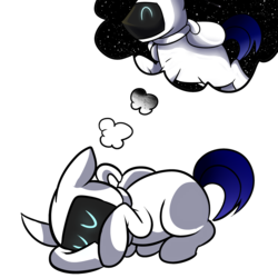 Size: 3000x3000 | Tagged: safe, artist:voraire, oc, oc only, earth pony, pony, astronaut, cosmonaut, dream, high res, reference sheet, simple background, sleeping, solo, space, spacesuit, transparent background