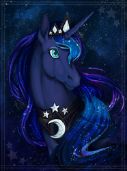 Size: 459x618 | Tagged: safe, artist:catluvscookies, princess luna, horse, pony, g4, female, solo