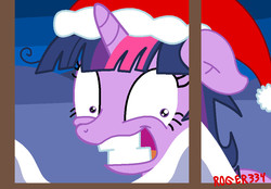 Size: 951x661 | Tagged: safe, artist:roger334, edit, twilight sparkle, pony, g4, female, santa claus, solo, twilight snapple