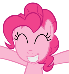 Size: 872x930 | Tagged: safe, artist:comfydove, pinkie pie, bronybait, cute, diapinkes, eyes closed, female, grin, hug, simple background, smiling, solo, transparent background
