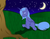 Size: 800x618 | Tagged: safe, artist:angelthundergrl, princess luna, g4, eyes closed, female, moon, night, s1 luna, solo, stars, tree