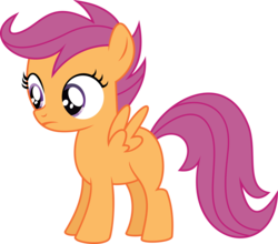 Size: 5685x5000 | Tagged: dead source, safe, artist:shadowglider2236, scootaloo, pegasus, pony, g4, absurd resolution, blank flank, female, filly, foal, simple background, solo, spread wings, transparent background, vector, wings