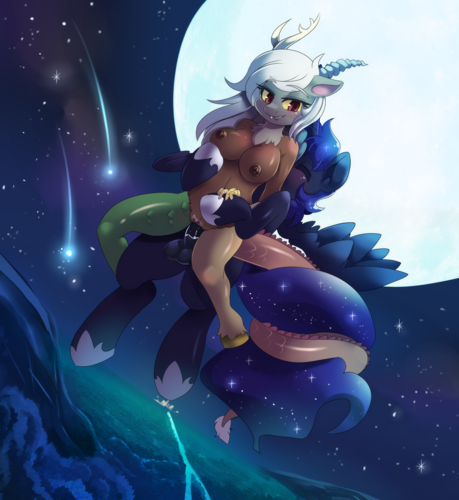 940px x 1024px - 785882 - explicit, artist:freedomthai, discord, princess luna, anthro,  unguligrade anthro, anthro on pony action, arteris, balls, big breasts,  breast grab, breasts, busty eris, eris, eyes closed, female, femdom,  flying, grin, grope, intertwined