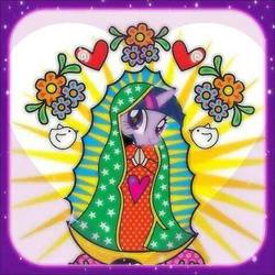 Size: 480x480 | Tagged: safe, twilight sparkle, g4, catholicism, mexico, religion, virgen de guadalupe, virgin mary