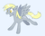 Size: 685x550 | Tagged: safe, artist:baekgup, derpy hooves, pegasus, pony, g4, female, flying, happy, mare, open mouth, solo