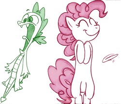 Size: 1600x1367 | Tagged: safe, artist:crimsonbirth, pinkie pie, spike, g4