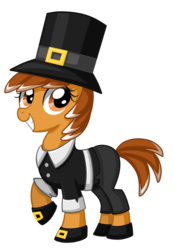 Size: 2016x2880 | Tagged: safe, artist:thecheeseburger, oc, oc only, pony, g4, high res, pilgrim outfit, solo, thanksgiving